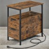 Night Stand Slim Night Stand Narrow Nightstand Narrow Nightstand With Charging Station Side Table With Storage Bedside Table Side Table - 3 of 4