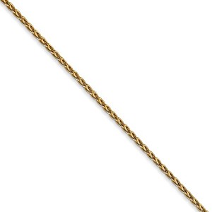 Black Bow Jewelry 1.5mm, 14k Yellow Gold, Solid Parisian Wheat Chain Necklace - 1 of 4