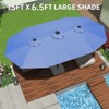13Ft Large Patio Umbrella Outdoor Double-Sided Rectangle Market Umbrella ,Weather-Resistant Fabric, UV Protection, for Pool, and Garden - 2 of 4