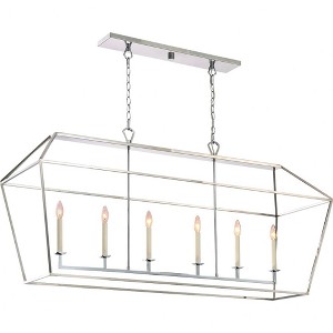 Quoizel Lighting Aviary 6 - Light Island Pendant Light in  Polished Nickel - 1 of 2
