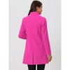 INSPIRE CHIC Women's Winter Stand Collar Single Breasted Mid-thigh Long Overcoat - 4 of 4