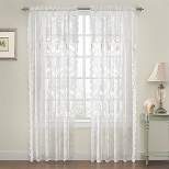 Kate Aurora Shabby Chic Lace Single Curtain Panel With An Attached Valance