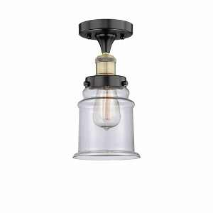 Canton - 1 Light Semi-Flush Mount In Industrial Style-11 Inches Tall and 6 Inches Wide - 1 of 1