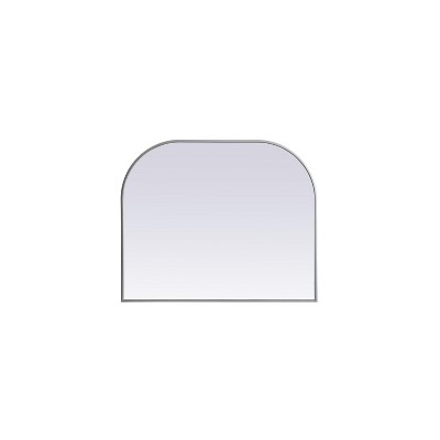 Elegant Lighting Metal Frame Arch Mirror 36x30 Inch in Silver