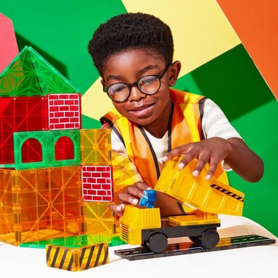 MAGNA-TILES Builder XL 50-Piece Colorful Magnetic Construction Set