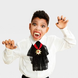 3pc Kids' Vampire Glow in the Dark Halloween Costume Kit One Size Fits Most - Hyde and EEK! Boutique™ - 1 of 3