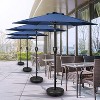 Gulches Simple Deluxe 7.5'Patio Outdoor Table Market Yard Umbrella with Push Button Tilt/Crank,6 Sturdy Ribs for Garden,Deck,Backyard,7.5ft,Blue - 2 of 4