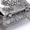 Vintage Metal Jewelry Box For Rings Earrings Necklace Treasure Chest Organizer - 3 of 4
