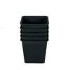 SEVOBAL Planters 5" Square Nursery Plant Pot With Drainage Holes Lightweight UV Resistant Durable And All Season (5 Pack), Black, 5.00"*5.00"*4.70" - 3 of 4