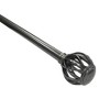 Lumi Home Furnishings 72"x144" Decorative Drapery Single Steel Curtain Rod Set with Cage finials Gunmetal - 4 of 4