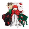 Hudson Baby Unisex Baby Animal Face Security Blanket, White Snowman, One Size - 2 of 4