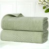 Zero Twist Waffle Textured Cotton Medium Weight Towel Set by Blue Nile Mills - 2 of 4