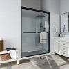 ONWITH 50 in. - 54 in. W x 72 in. H Sliding Framed Shower Door in Matte Black with Clear Glass - 3 of 4