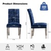 CAVINAS Chenille Living Room Chairs Set of 2,Dining Chairs with High Tufted Back and Stainless Steel Legs for Dining Room,Kitchen - 3 of 4