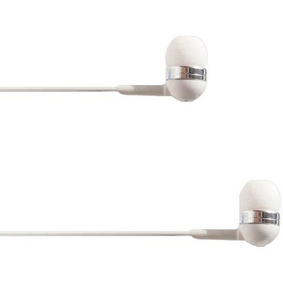 4XEM Ear Bud Headphone White - Stereo - Mini-phone - Wired - 16 Ohm - 20 Hz - 18 kHz - Earbud - Binaural - In-ear - 3.75 ft Cable - White