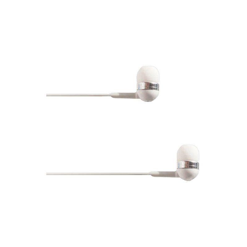 4XEM Ear Bud Headphone White - Stereo - Mini-phone - Wired - 16 Ohm - 20 Hz - 18 kHz - Earbud - Binaural - In-ear - 3.75 ft Cable - White, 1 of 2