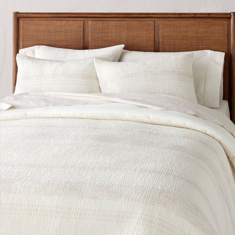 3pc Heather Stripe Comforter Bedding Set Twilight Taupe - Hearth & Hand™ with Magnolia, 1 of 7