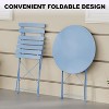 3 Piece Bistro Table and Chairs, Waterproof Folding Cafe Table and Chairs,Small Bistro Set for Small Space/Indoor/Outdoor/Porch/Lawn - 4 of 4
