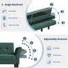 89" Modern Sofa Couch With 2 Pillows, Upholstered Chenille Futon Sofa Bed with Adjustable Backrest, Deep Seat Sofa Couch for Living Room Apartment - 4 of 4