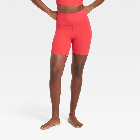 Red bike cheap shorts women's