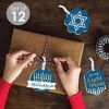 Big Dot of Happiness Happy Hanukkah - Assorted Hanging Chanukah Holiday Party Favor Tags - Gift Tag Toppers - Set of 12 - 2 of 4