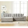 111'' Corduroy Oversized L-Shaped Sectional Sofas with Left Chaise Daybed, Armrests, 8 Throw Pillows and Easy Assembly - 3 of 4