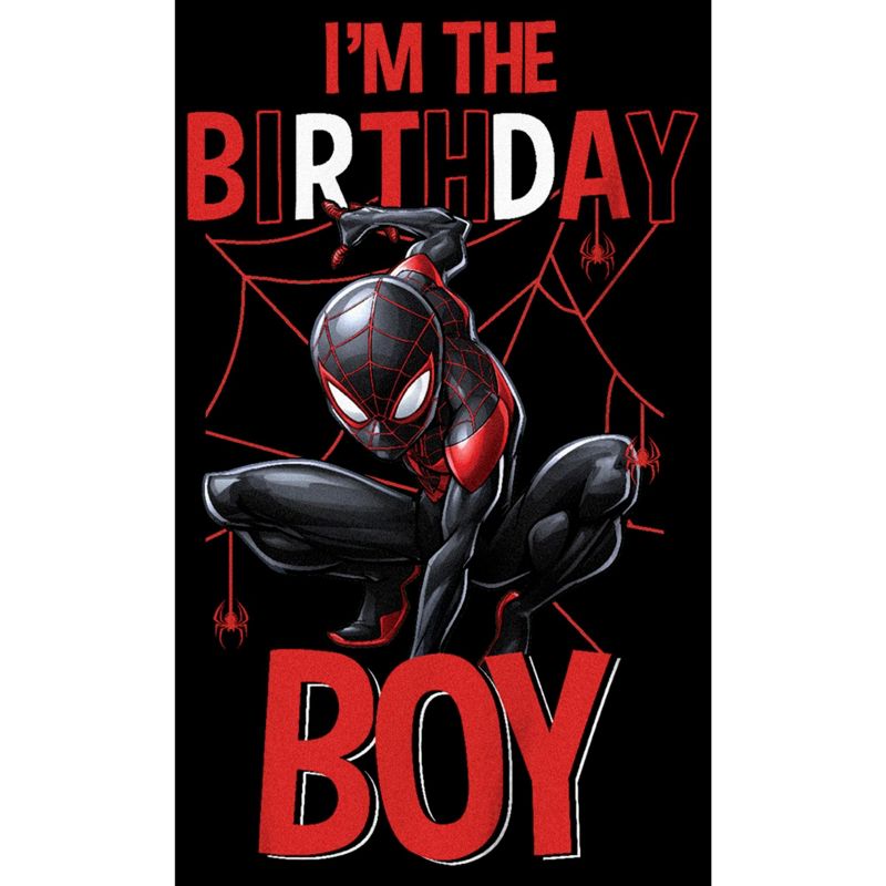Boy's Marvel Comics Miles Birthday Boy T-Shirt, 2 of 6