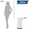 8 Gallon (30L) Round Trash Can with Soft Close Lid, Foot Pedal & Removable Inner Bucket, Modern Garbage Bin for Living Room, Office, Bathroom - 2 of 4