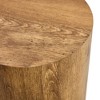Kumasinova 12"/27.5" Cylindrical Coffee Table with Pattern Design,Versatile Round End Table for Small Spaces,Center Table for Living Room,Wood - 3 of 4