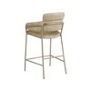 Meridian Furniture,Yara Beige Velvet Counter Stool - 2 of 4