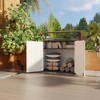 FURNIinspire Storage Sheds, Garden Storage Shed Tool House with Flip Cover and Sliding Door, Spacious Layout for Backyard, White, 50"*29"*41" - 2 of 4