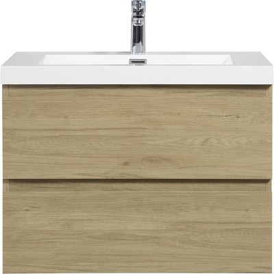 Chery Life 29.5" W Floating Bathroom Vanity with Sink, Modern Wall-Mounted Bathroom Storage Vanity Cabinet with Resin Top Basin & Soft Close Drawers