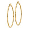 Black Bow Jewelry 2mm, 14k Yellow Gold Diamond-cut Hoops, 50mm (1 7/8 Inch) - 2 of 4