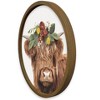 Creative Products Highland Floral Crown 20 x 20 Round Brown Framed Print - 2 of 4