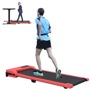 Naysaye Walking Pad Spacious Running Area 220 lbs Weight Capacity for Home or Office Workouts, Red, 47.64"*19.09"*4.92" - 1 of 4