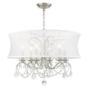 Livex Lighting Newcastle 6 - Light Chandelier in  Brushed Nickel - 1 of 4