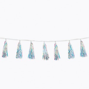 Beistle Iridescent Tassel Garland, 13.5" x 8', (1/Pkg) Off-White - 1 of 1