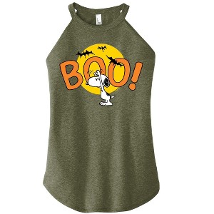 Women's - Peanuts - Boo Snoopy Graphic High Neck Tank - 1 of 4