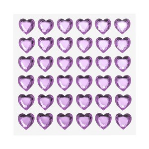 Unique Bargains Heart Shape Self Adhesive Valentine Makeup DIY Rhinestone Stickers 144 Pcs - 1 of 4
