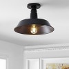 14" LED Metal Semi Flush Mount Oil Rubbed Bronze - Jonathan Y: ETL Listed, Energy-Efficient Ceiling Fixture - 2 of 4