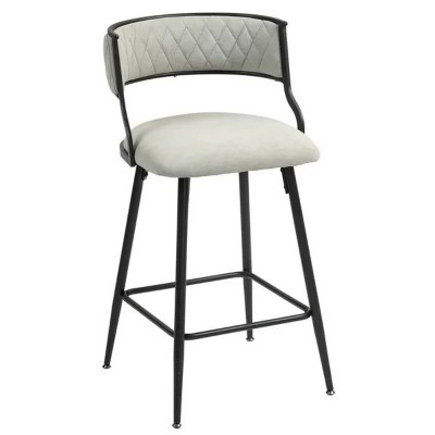 SET OF 2, 26'' Counter height bar stools PU cover kitchen island counter bar stool Beige