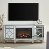 57" Mirror Finish Electric Fireplace Cabinet with Adjustable 3D Flames, Energy Saving, and Safety Features for Living Room - 3 of 4