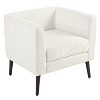 PAGED Modern Accent Chair with Pillow, Upholstered Arm Chair with Wood Legs, Reading Chair for Bedroom, Living Room Furniture - 3 of 4