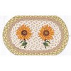 Earth Rugs Farmhouse Sunflowers Oval Placemat 13"x19" Eco-Friendly Dining Accent - 2 of 3