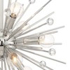 Possini Euro Design Janae Polished Nickel Sputnik Chandelier 18" Wide Modern Crystal 9-Light Fixture for Dining Room House Kitchen Island Entryway - image 3 of 4