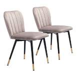Set of 2 Malta Dining Chairs Gray - ZM Home