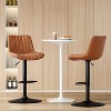 SEVOBAL Dining Chairs Bar Stools Set of 2, Swivel Adjustable Bar Stools, Industrial Bar Height Stools with Back Support, Brown, 17.3"*17.3"*34" - 2 of 4