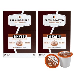 Fresh Roasted Coffee - 48 CT Sticky Bun Flavored Single Serve Pods - 1 of 4