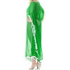 LA LEELA Women's House Daily Routine Evening Wear Loungewear Sheer Solid Casual Cover Up Relaxed Caftan Maxi Dresses for Women XL-XXL Green, Solid - 3 of 4