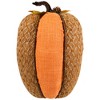 Northlight Burlap and Woven Jute Fall Harvest Pumpkin Decoration - 10.5" - Orange - 4 of 4